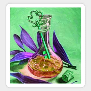 Poison potion - elixir - key and potion bottle magical fairytale Sticker